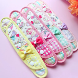 夏限定 水筒紐カバー 女の子 肩紐カバー ショルダー紐カバー イエロー かわいい リボン 入園入学 新学期 キルティング 3枚目の画像