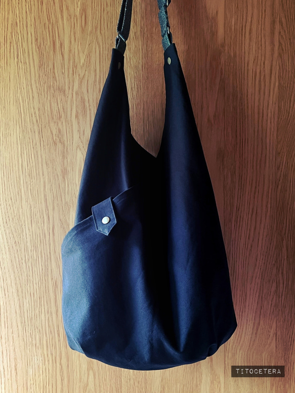 【受注製作】カシュクールバッグ ななめがけ 11号帆布 2枚目の画像