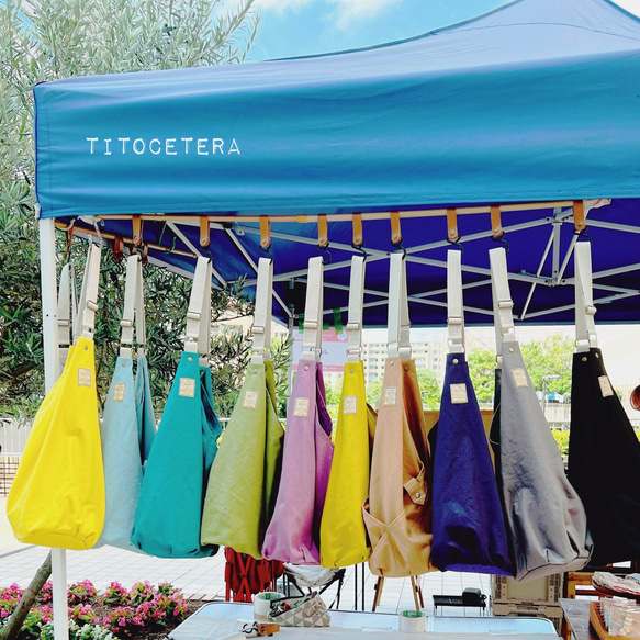 【受注製作】カシュクールバッグ ななめがけ 11号帆布 1枚目の画像