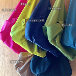 【受注製作】カシュクールバッグ ななめがけ 11号帆布 18枚目の画像