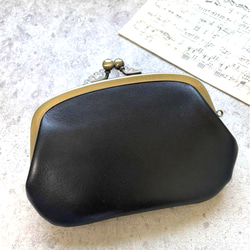 親子がま口ミニ財布 ヌメ革ブルー がま口 rinc.. 通販 18665433