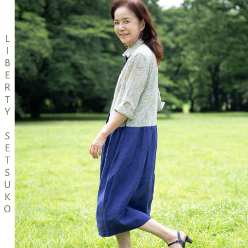 ま*う様 佐橋節子　リバティ　ワンピース ま*う様 佐橋節子 リバティ ワンピース ワンピース佐橋節子リバティ