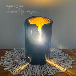 流木インテリア 古い電信柱の流木の間接照明 家具 LED ライト ランプ 照明 切り株 癒し 自然 北欧 7枚目の画像