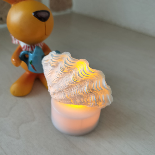 シャコ貝のルームランプ 貝 ランプ／シャコ貝のランプ／シャコ貝がモチーフのテーブル