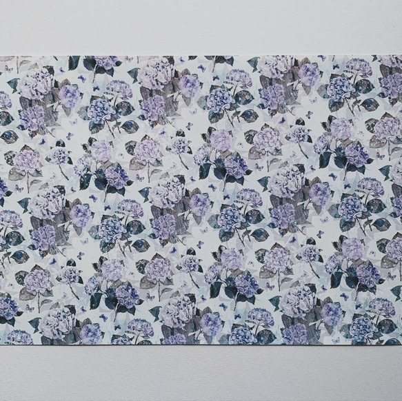オリジナル デザインペーパー 紫陽花2024 A4 10枚 2枚目の画像