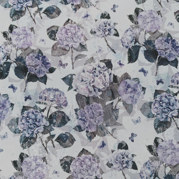 オリジナル デザインペーパー 紫陽花2024 A4 10枚 3枚目の画像