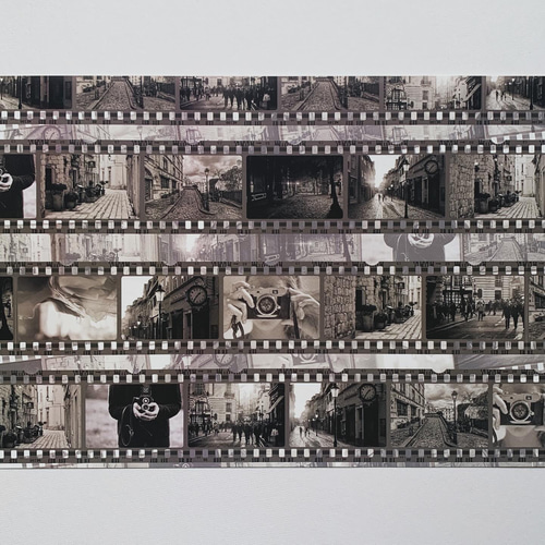 オリジナル デザインペーパー フォトフィルムセピア A4 10枚 包装紙