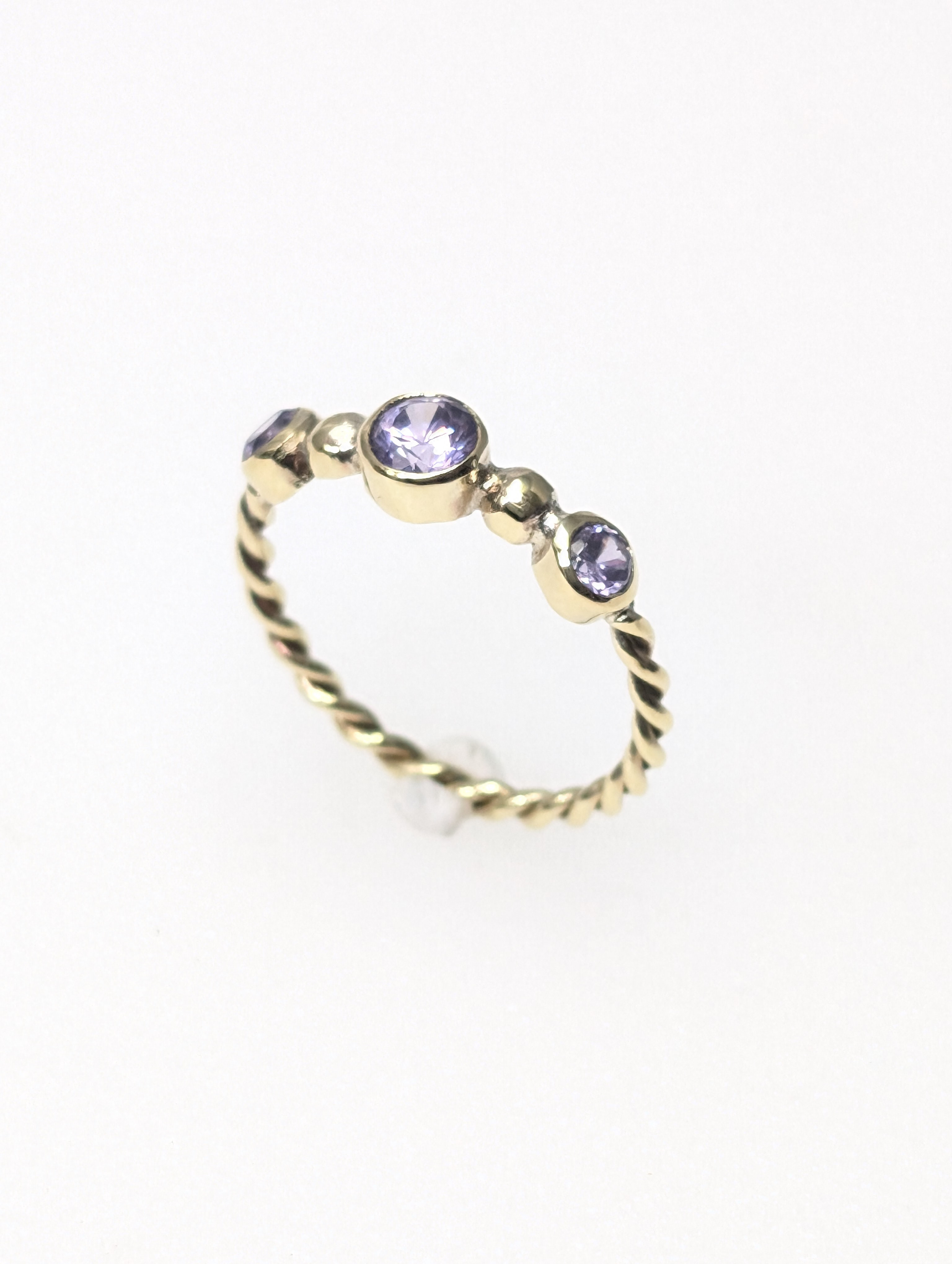 ジルコニアアメジストリング　12号