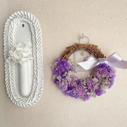 大きなミモザとピンクのオーバルリース　イタリア産ミランドール　スターチス　春 c74738c9f6bce68650c5900e1e8c7c