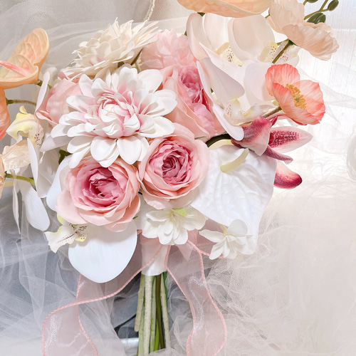 アーティフィシャルフラワーブーケ 結婚式 ウエディングブーケ