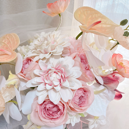 アーティフィシャルフラワーブーケ 結婚式 ウエディングブーケ