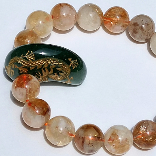 no. 184 天然石ブレスレット・天然石(シトリン、シトリンガーデン