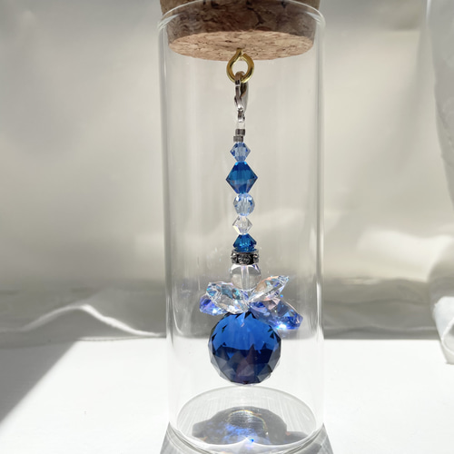 ビン型サンキャッチャー〜サファイアの輝き〜 サンキャッチャー