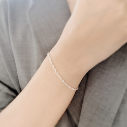 【Silver925】長さが選べる♡ anchor chain Bracelet (small) 2枚目の画像