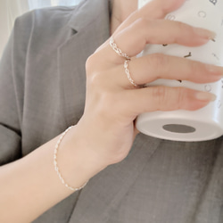 【Silver925】長さが選べる♡ anchor chain Bracelet (small) 3枚目の画像