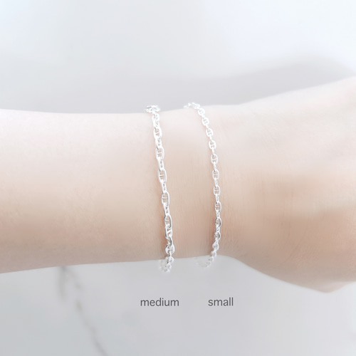 Silver925】長さが選べる♡ anchor chain Bracelet (small