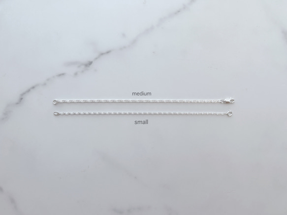 【Silver925】長さが選べる♡ anchor chain Bracelet (small) 6枚目の画像