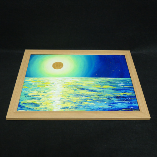 油絵 油彩 油彩画 絵 絵画 【満月の夜に月の光】 絵画 HR 通販 油絵 油彩 油彩画 絵 絵画 【満月の夜に月の光】 絵画 HR 通販