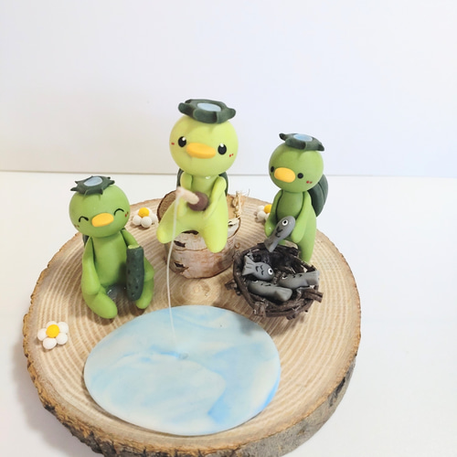 カエル 河童 置き物