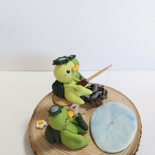 可愛い河童さんシリーズ 『釣り』 その他置物 はる 通販 18061337