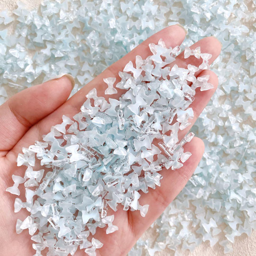 水色】P800(10個)ネイルパーツ ブルー リボン ポップ ゆめかわ 量産型