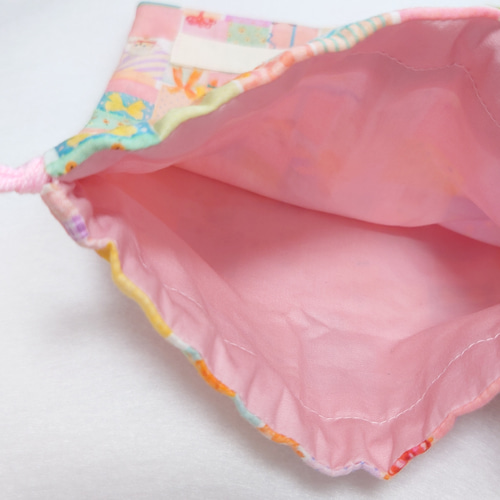 22ファブリック使用＊裏地付き巾着 その他入園グッズ &SMILE−移動