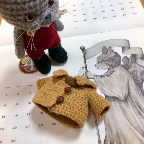 く*ぅ様 ［作家Megmeg's Doll様の許可有り］♧くまくん　あみぐるみ♧ Megmeg'sDoll様の許可あり」猫好きさんのためのあみぐるみ