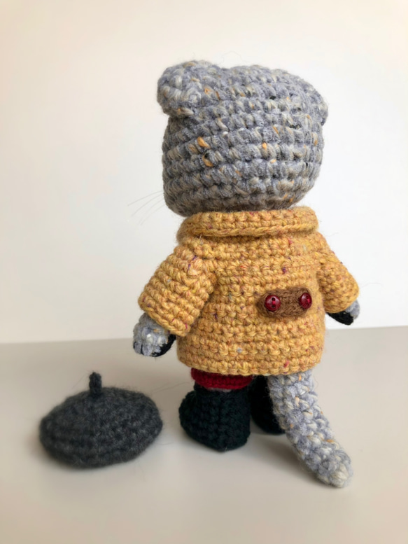 あみぐるみ　ねこ　ブリティッシュフォールド #秋色