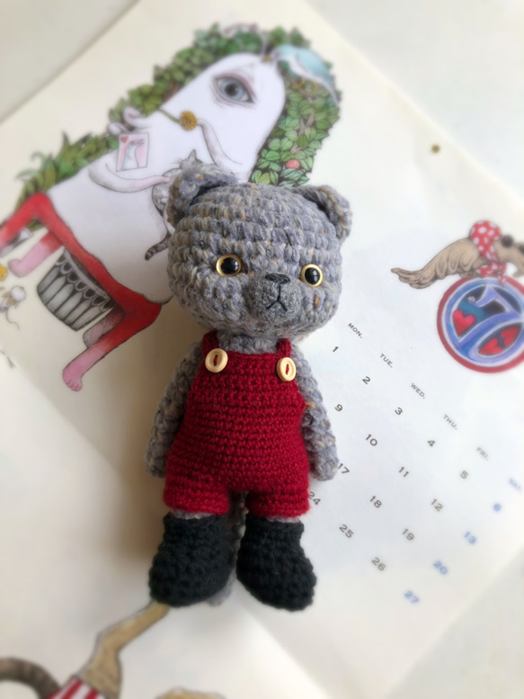 あみぐるみ　ねこ　ブリティッシュフォールド #秋色