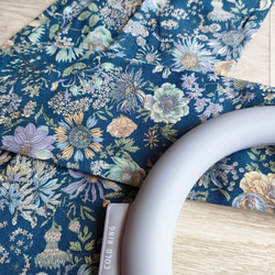 【SALE】ネックリング　ネックアイス　クールネック　熱中症対策　アイスネック　　ストライプ　花柄　ネイビー 4枚目の画像