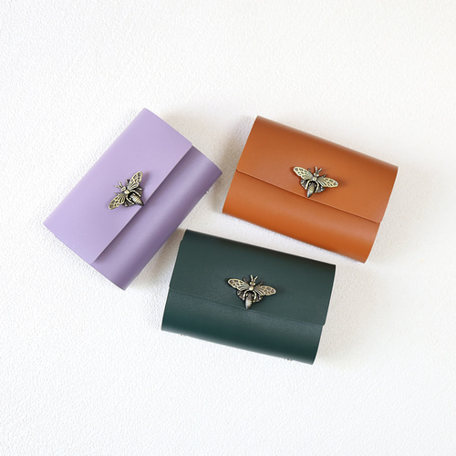 刻印無料】システム手帳 バイブルサイズ ミツバチ/A7 A6 /ヴィーガン