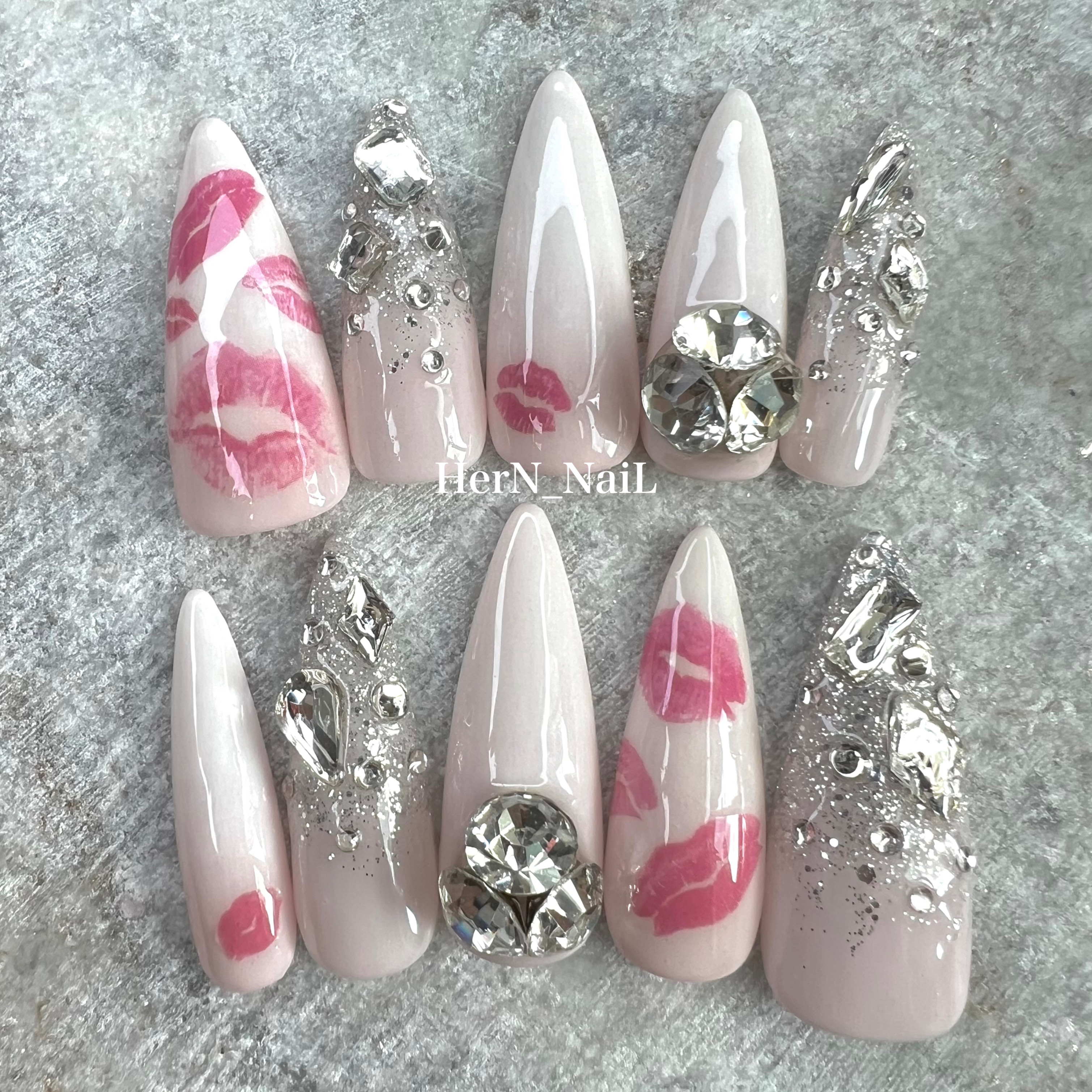 No1-4ネイルパーツ☆パールリップ☆キスマーク