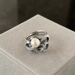 純銀】馬蹄ヘマタイトの輝き シルバーリング ユニセックスデザイン