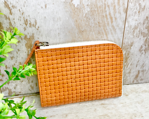 新作✨L字ファスナー財布【タンジェリンオレンジ】エイジングも