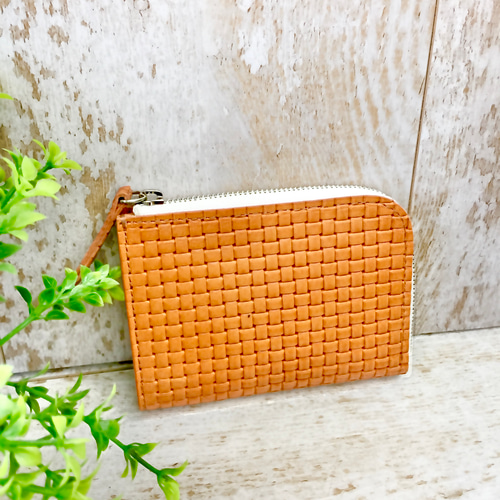 新作✨L字ファスナー財布【タンジェリンオレンジ】エイジングも