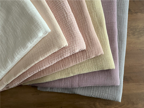 【カラーリニューアル】ぽこぽこダブルガーゼ 130cm幅【50センチ単位】厚手 Wガーゼ 生地 ぽこぽこガーゼ/50cm 17枚目の画像