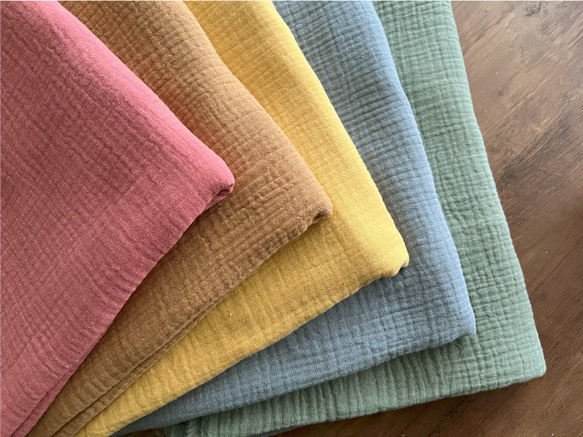 【カラーリニューアル】ぽこぽこダブルガーゼ 130cm幅【50センチ単位】厚手 Wガーゼ 生地 ぽこぽこガーゼ/50cm 18枚目の画像