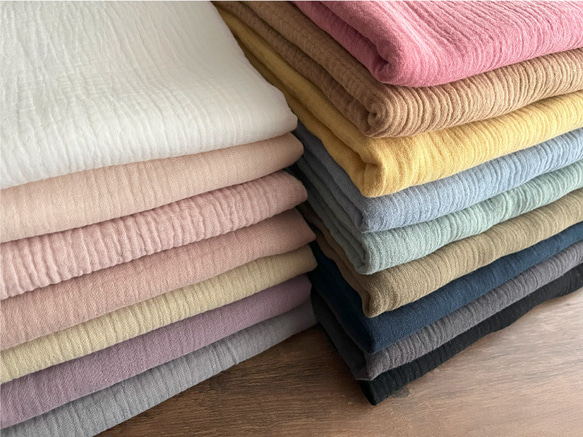 【カラーリニューアル】ぽこぽこダブルガーゼ 130cm幅【50センチ単位】厚手 Wガーゼ 生地 ぽこぽこガーゼ/50cm 15枚目の画像