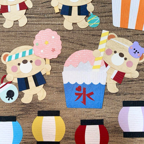 クラフトパンチ くま お祭り 縁日 夏セット 花火 クラフトアート