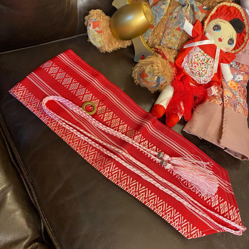 和洋折衷 浴衣 リメイク ワンピース ドレス 帯サッシュベルト