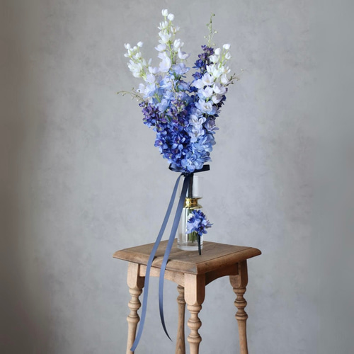 アーティフィシャルフラワーブーケ 造花ブーケ　ウェディングブーケ ブートニア ウェディングブーケ（アーティフィシャルフラワー）ヴィンテージ風