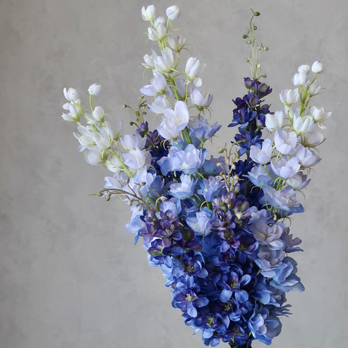 デルフィニウムのウェディングブーケ・ブートニア/アーティフィシャル