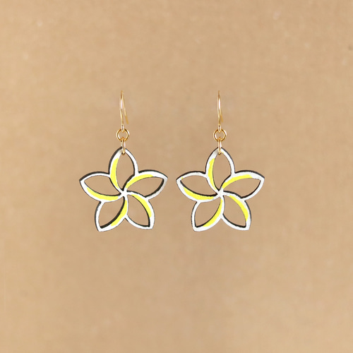 花紋】プルメリアピアス/p1591 ピアス（フック・チェーン） Clover4u