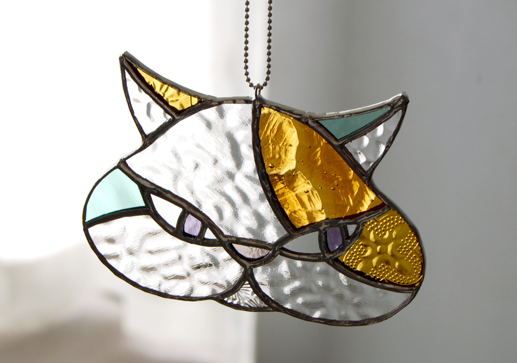 不機嫌ボスねこのオーナメントB　ステンドグラス