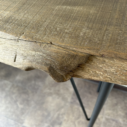 古材一枚板ダイニングテーブル 鉄脚付き091 店舗什器