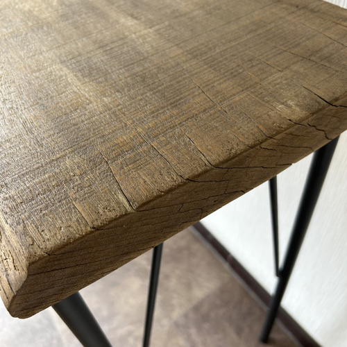 古材一枚板ダイニングテーブル 鉄脚付き091 店舗什器