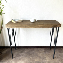 古材一枚板ダイニングテーブル 鉄脚付き091 店舗什器