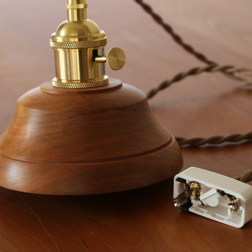 小さな木製ランプシェード：チェリー：サイズ φ135 シーリング