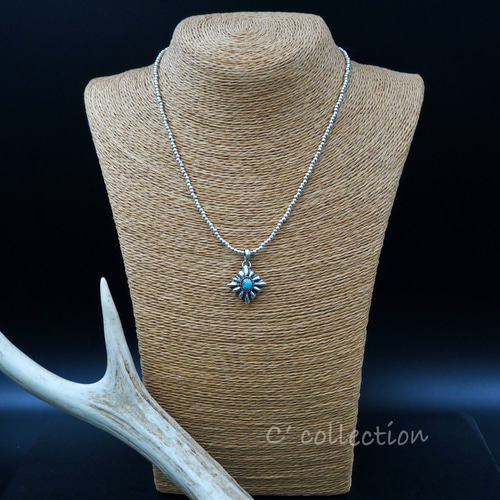 C2N-25 ターコイズ シルバービーズトップ & ナバホパール