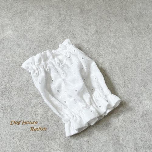 ☆犬服☆レースニットふんわりワンピースP. Sサイズ